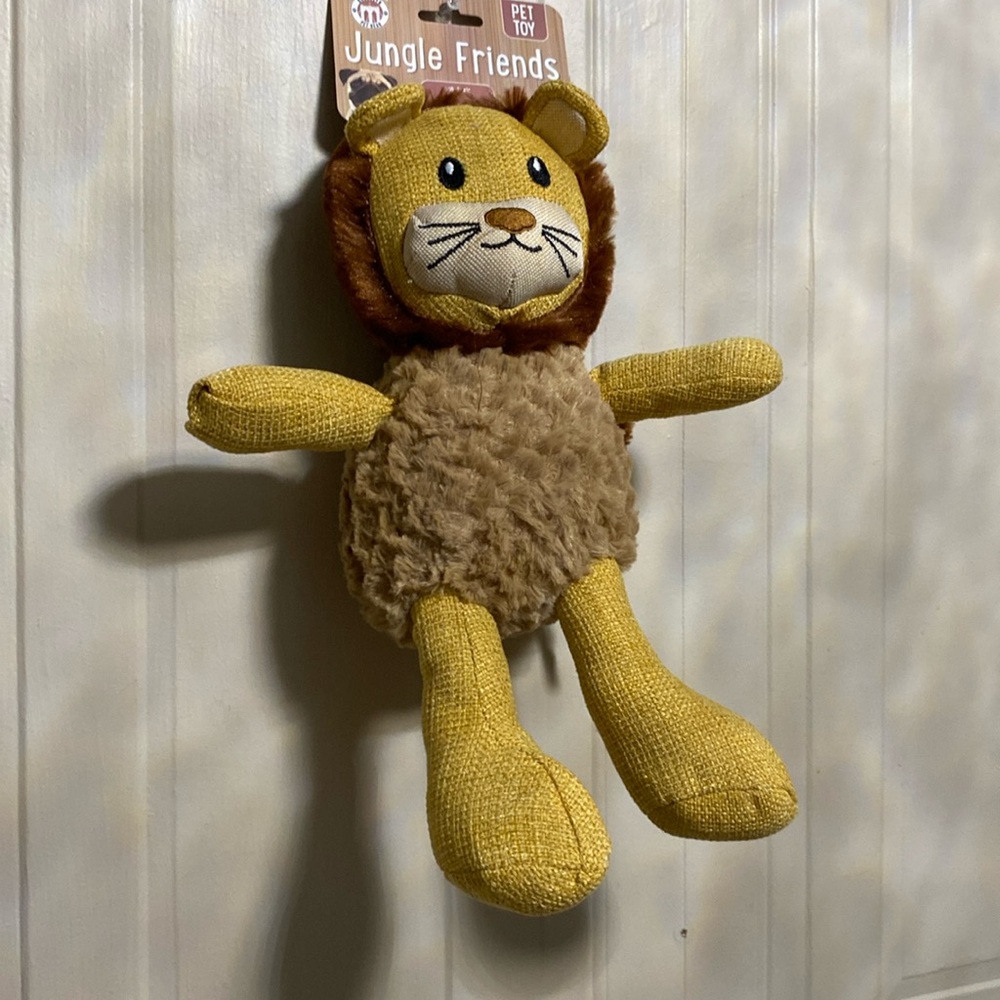 Brooklyn Lion   Dog Toy With Squeaker 14”